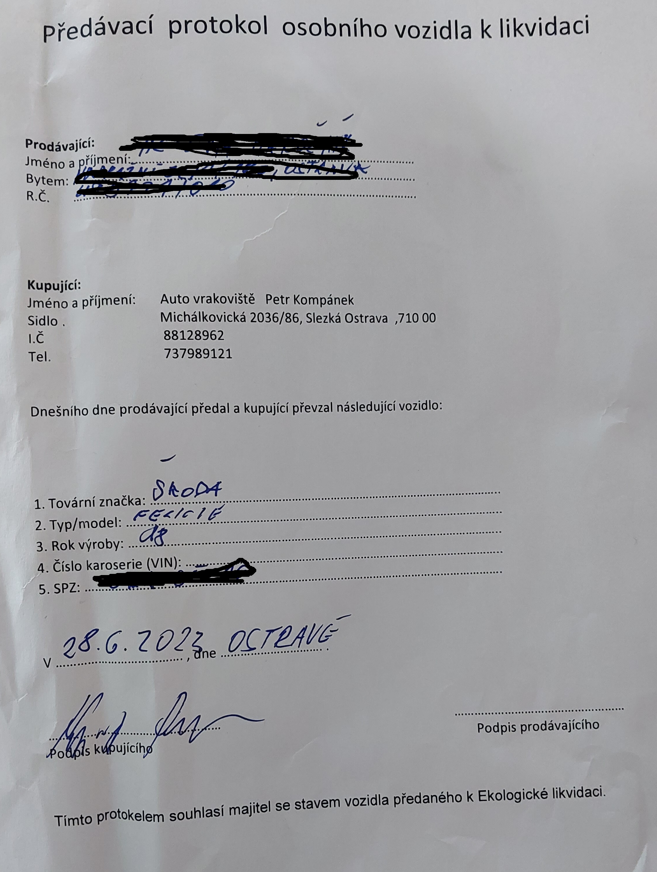 Autovrakoviště Petr Kompánek foto 6