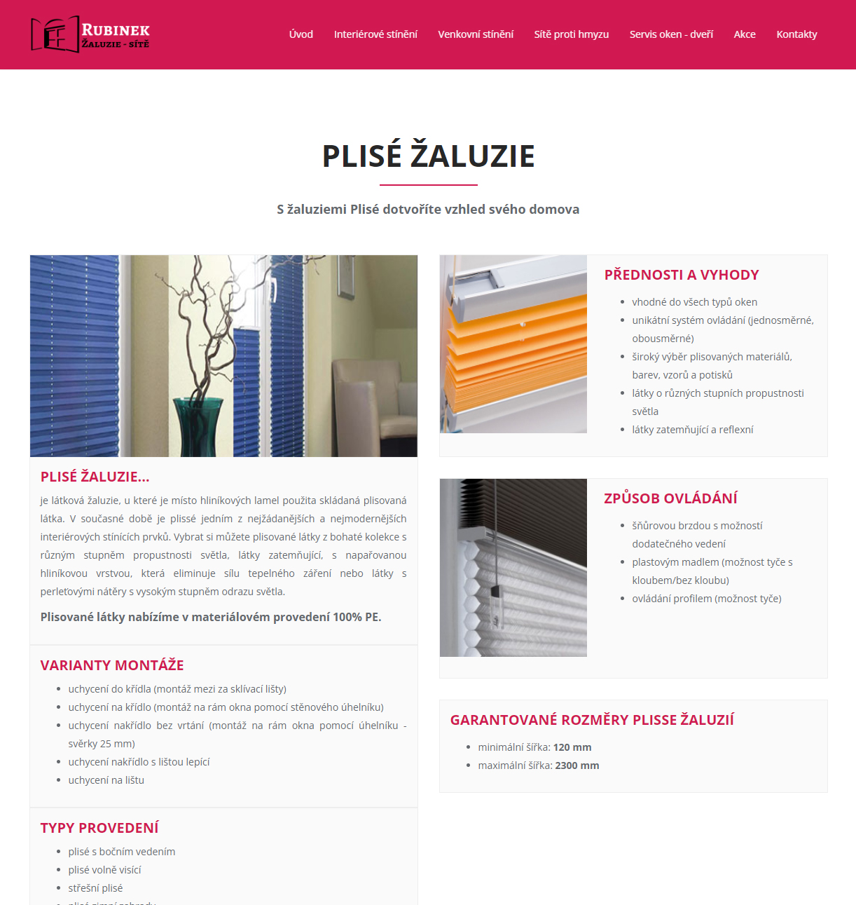 RUBINEK - žaluzie foto 3