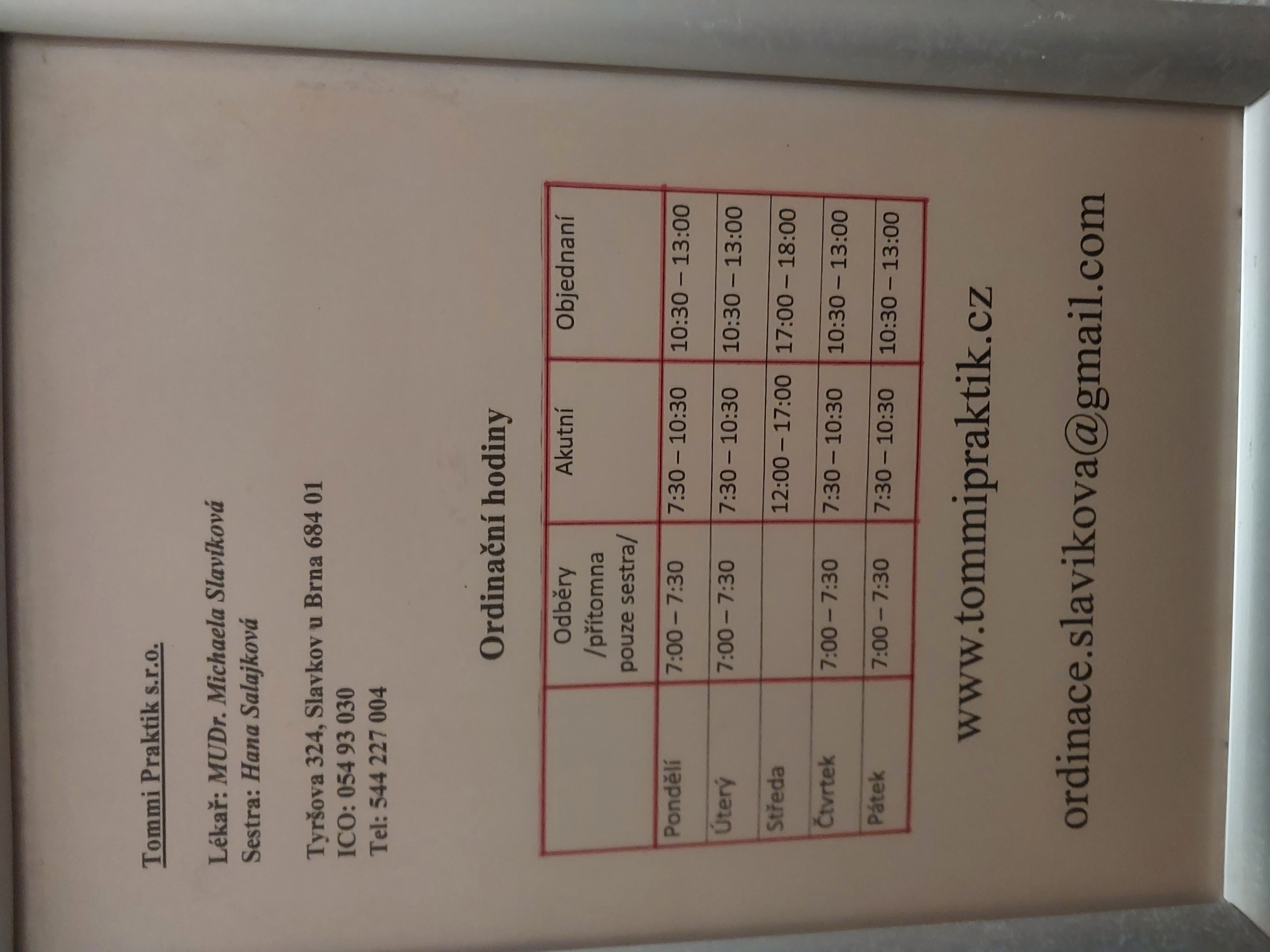 Tommi Praktik, s.r.o. - MUDr. Michaela Slavíková foto 3