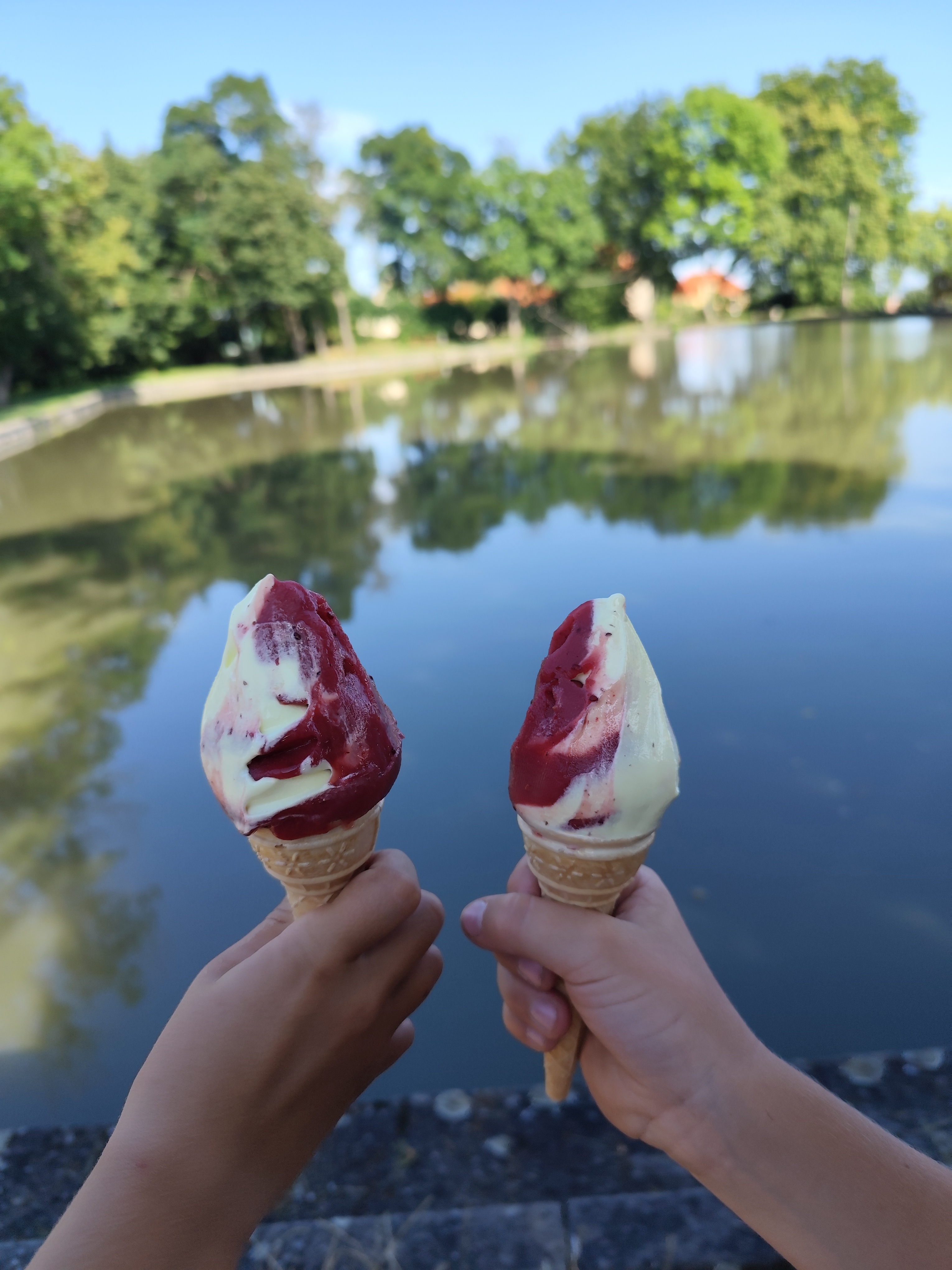 Točená zmrzlina u rybníka foto 6