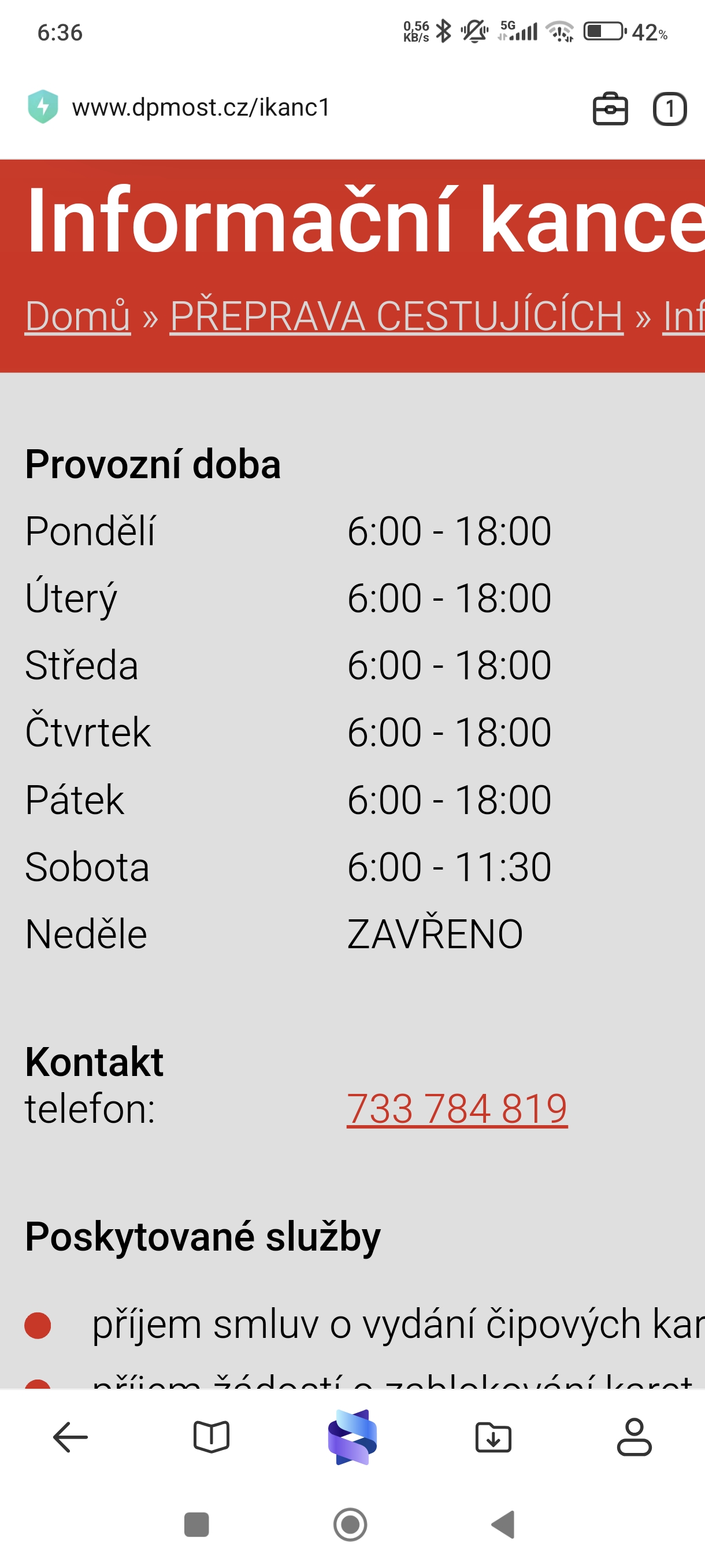 Dopravní podnik měst Mostu a Litvínova a.s. - Zákaznické centrum foto 2