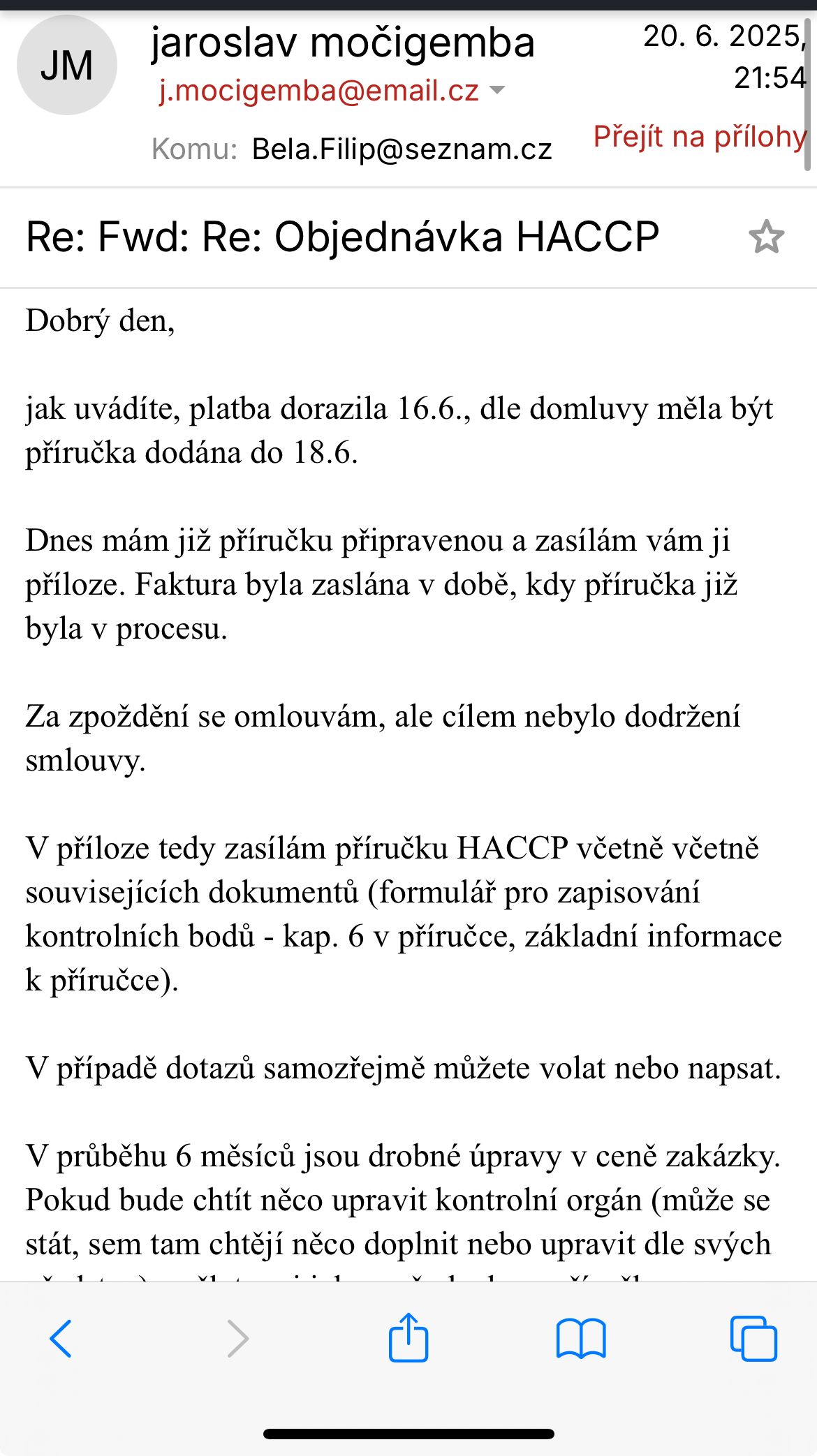 HACCP - Mgr. Jaroslav Močigemba foto 2