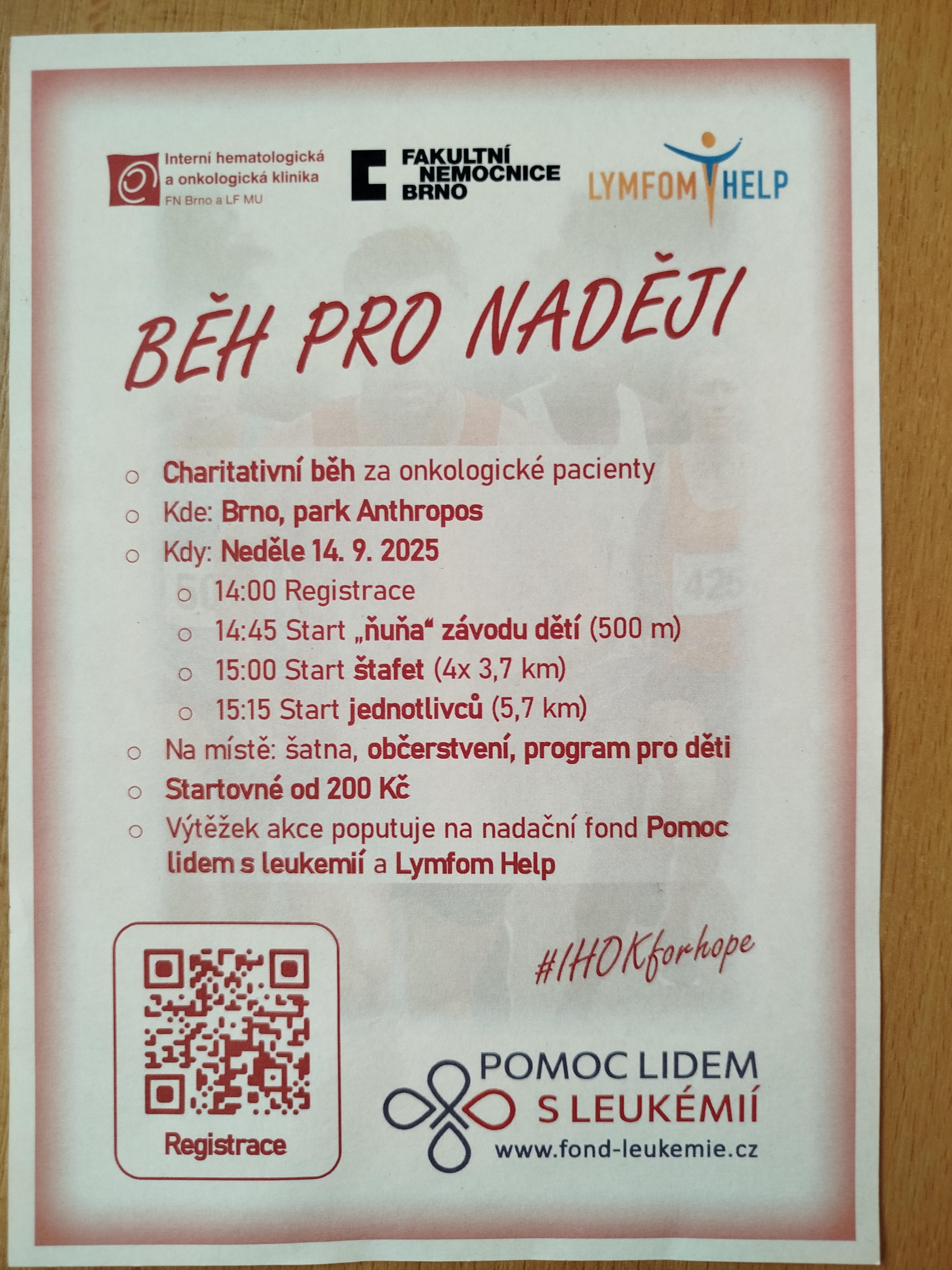 "Pomoc lidem s leukemií" nadační fond při Interní hematoonkologické foto 2