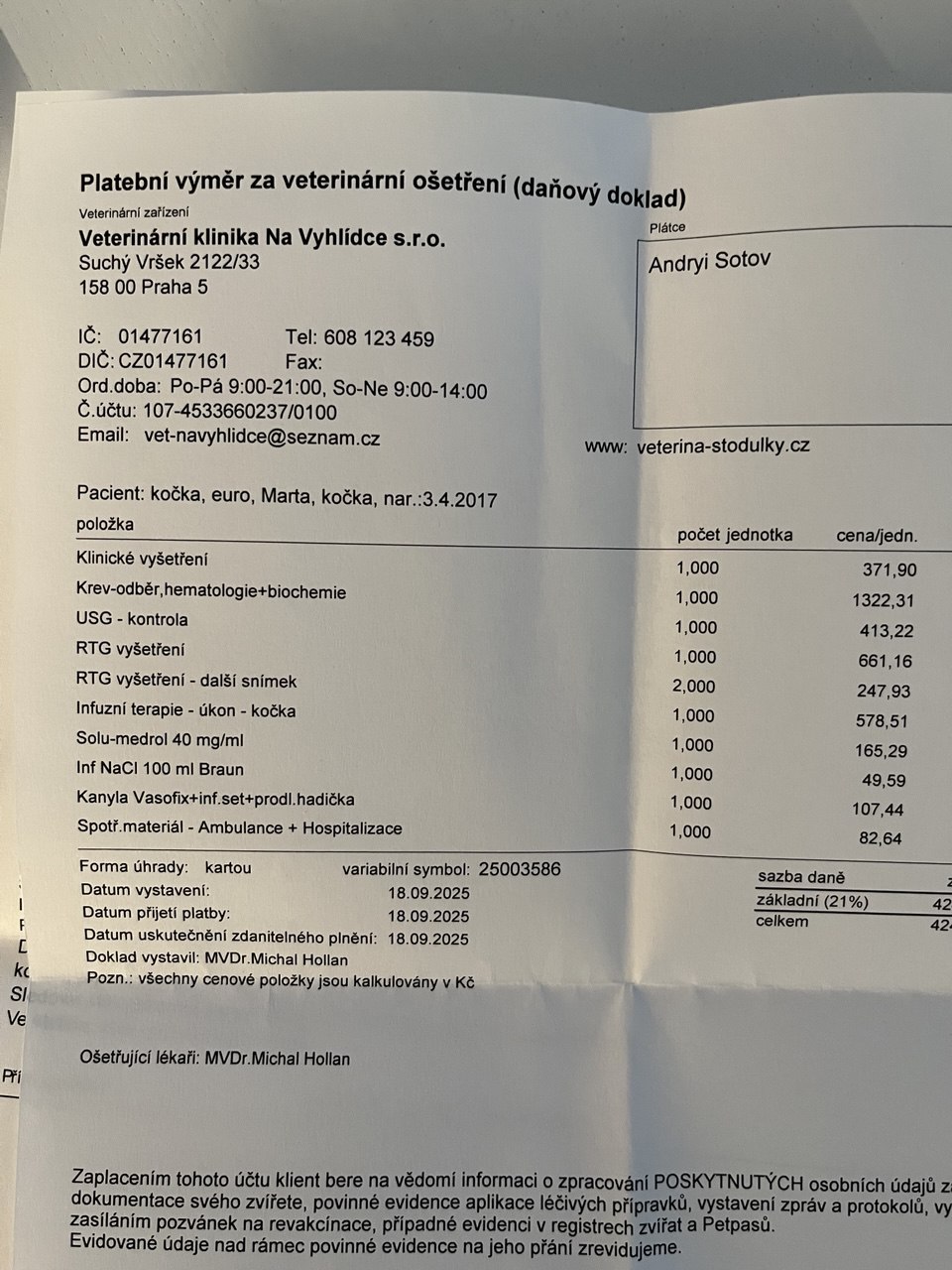 Veterinární klinika Na Vyhlídce, s.r.o. foto 2