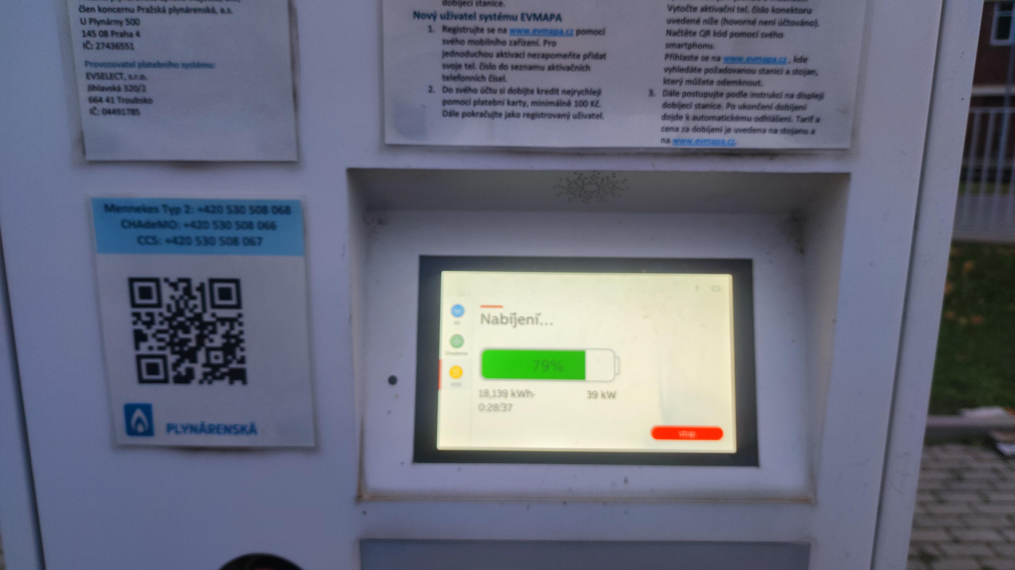 Nabíjecí stanice Pražská plynárenská, a.s. foto 2