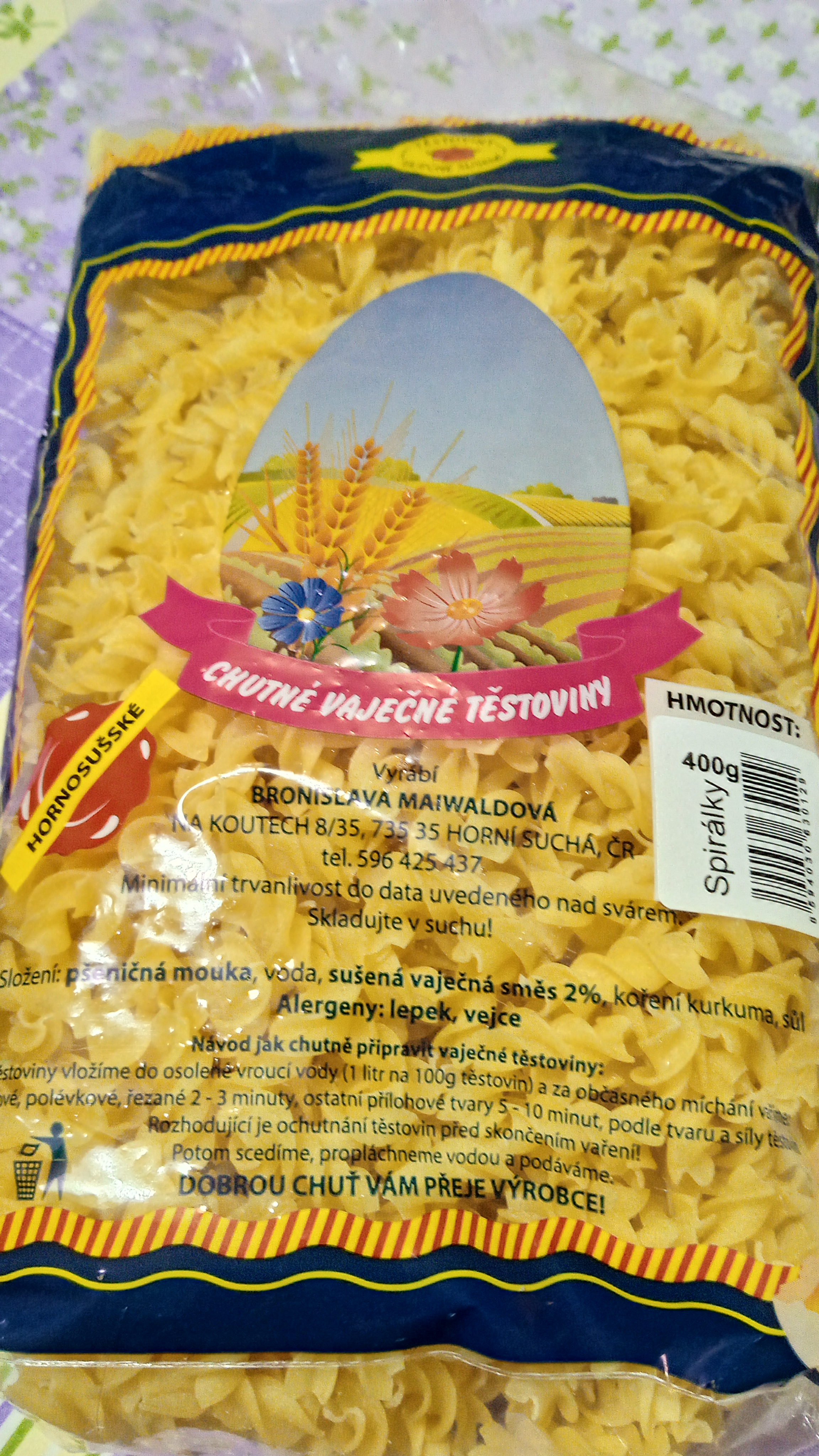 Bronislava Maiwaldová - výroba vaječných těstovin foto 2