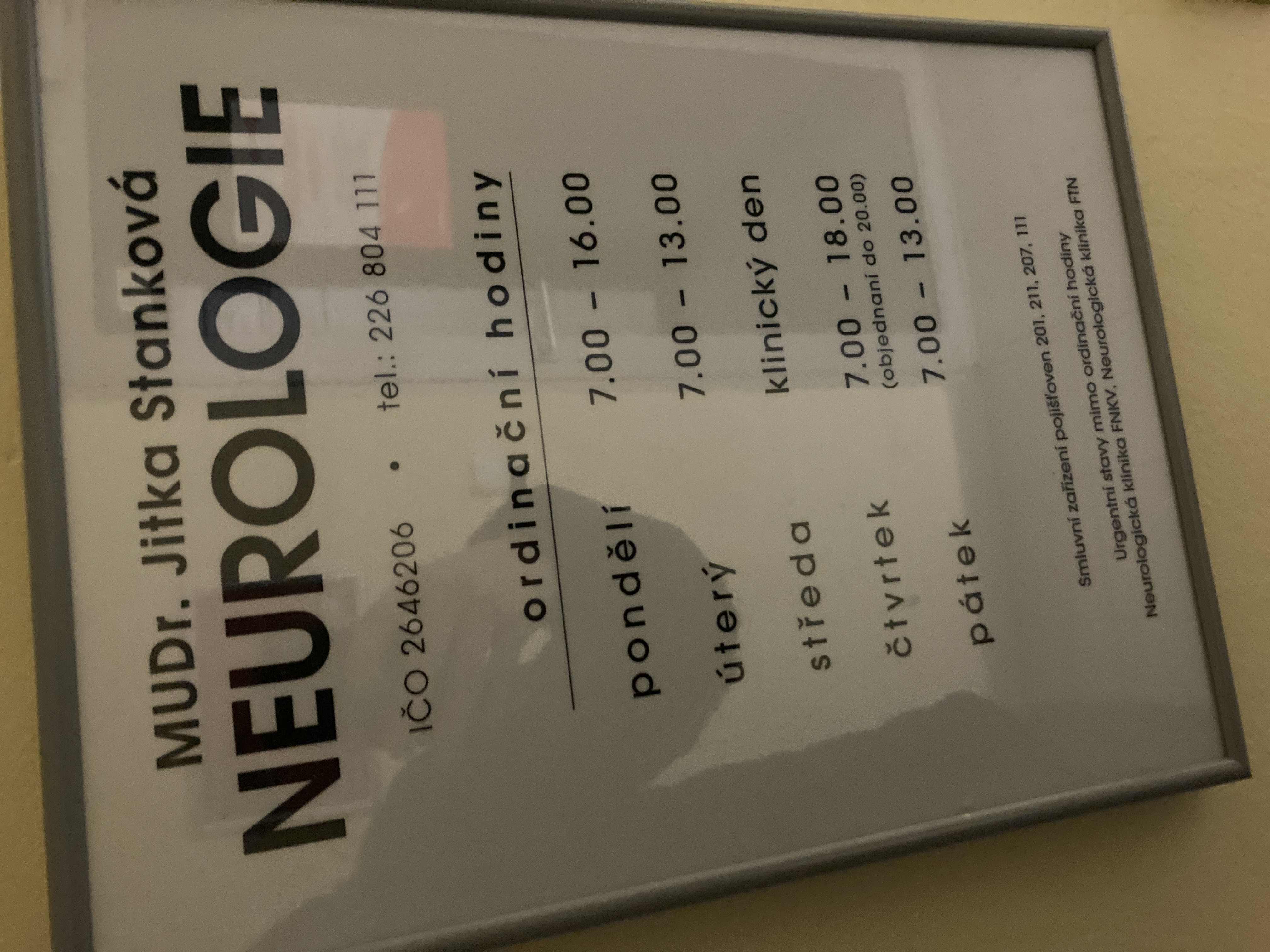 MUDr. Jitka Stanková - Neurologická ambulance foto 2