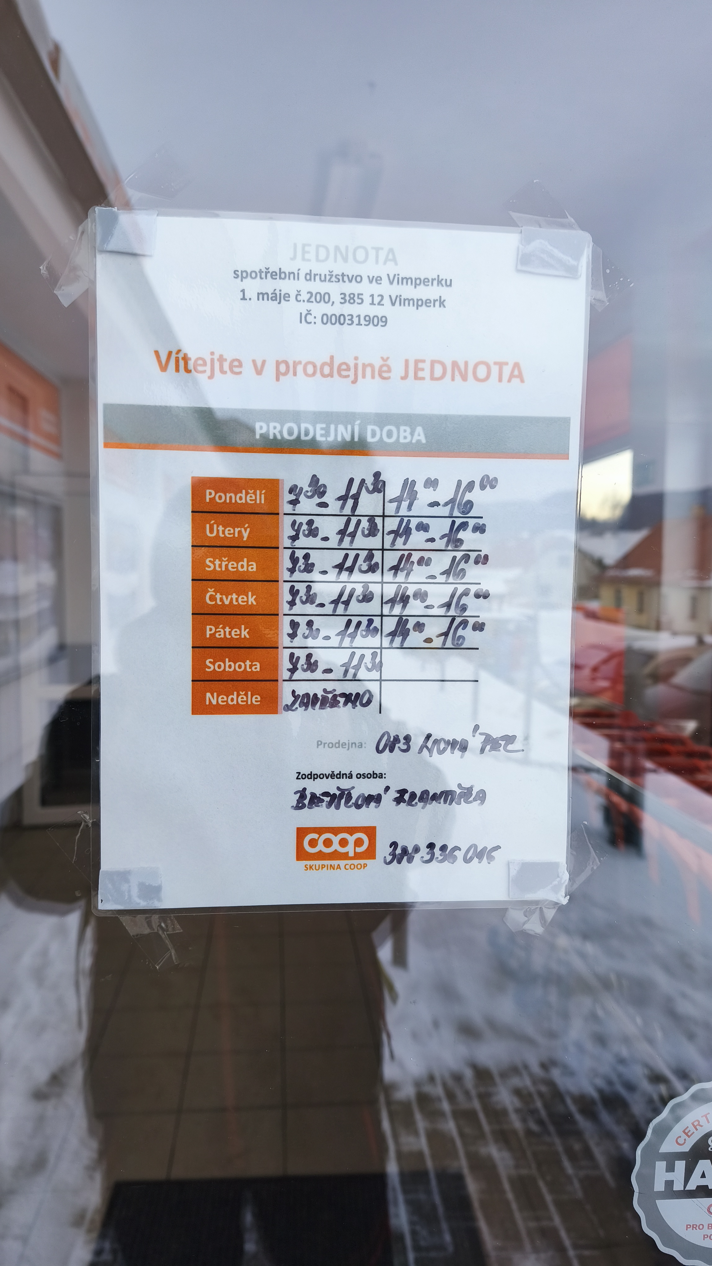 Jednota, spotřební družstvo ve Vimperku - COOP - TUTY foto 3