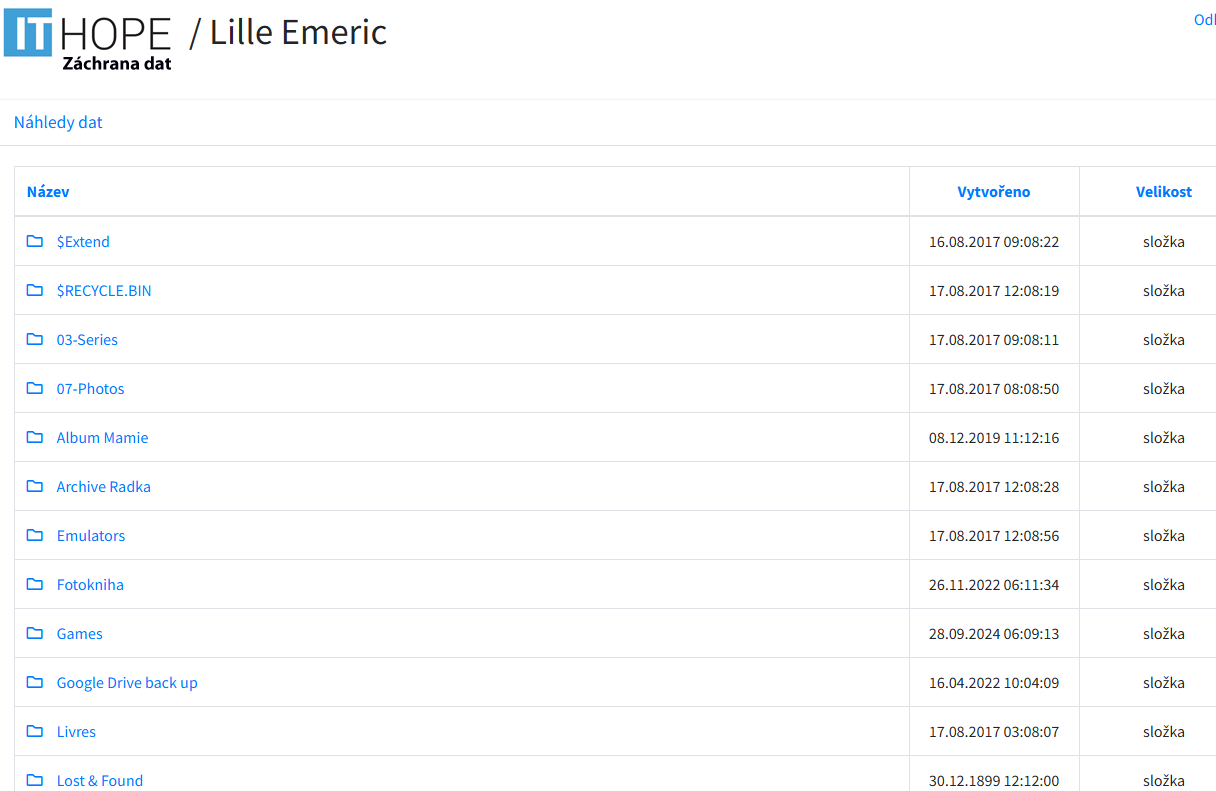 ITHOPE s.r.o. / Záchrana dat / Obnova dat / IT servis foto 6
