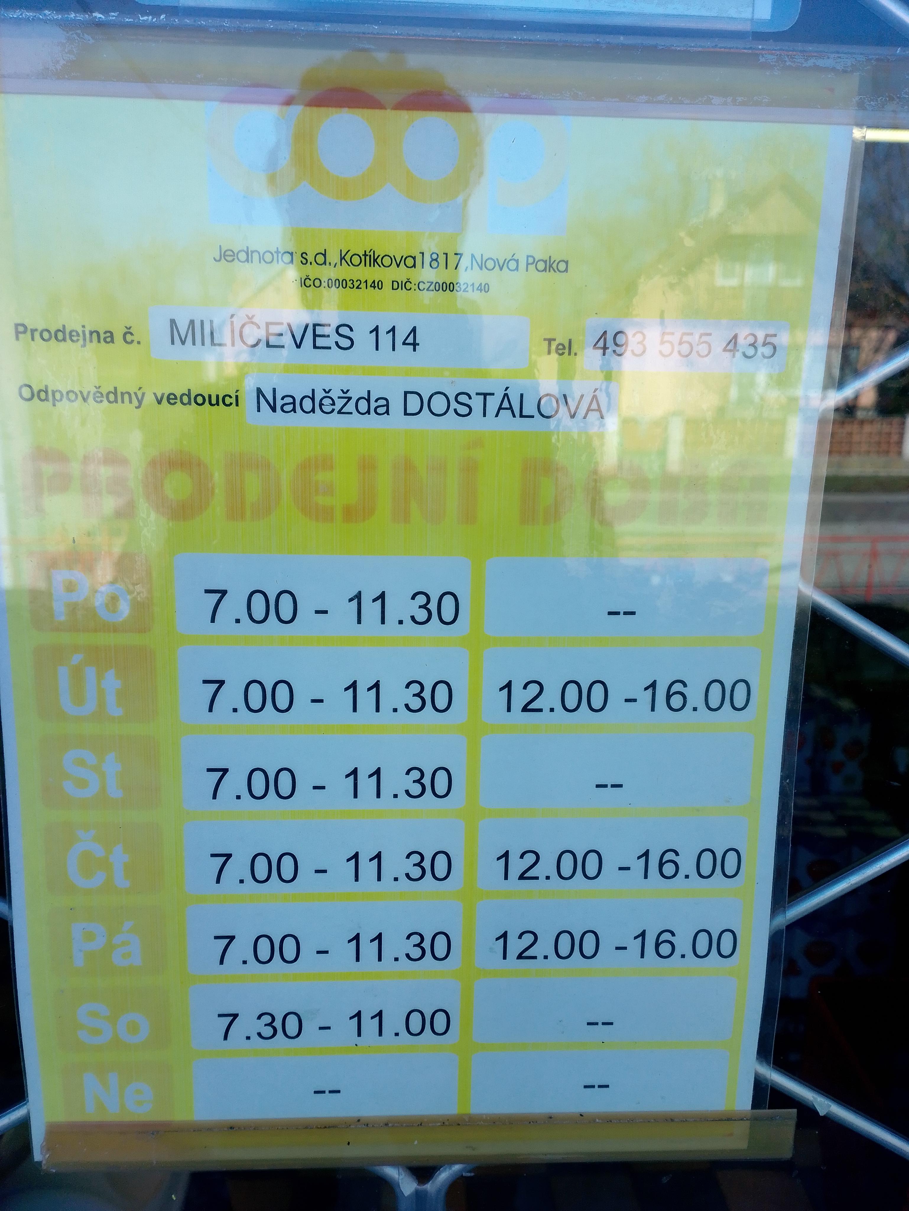 Jednota, spotřební družstvo Nová Paka - COOP foto 3