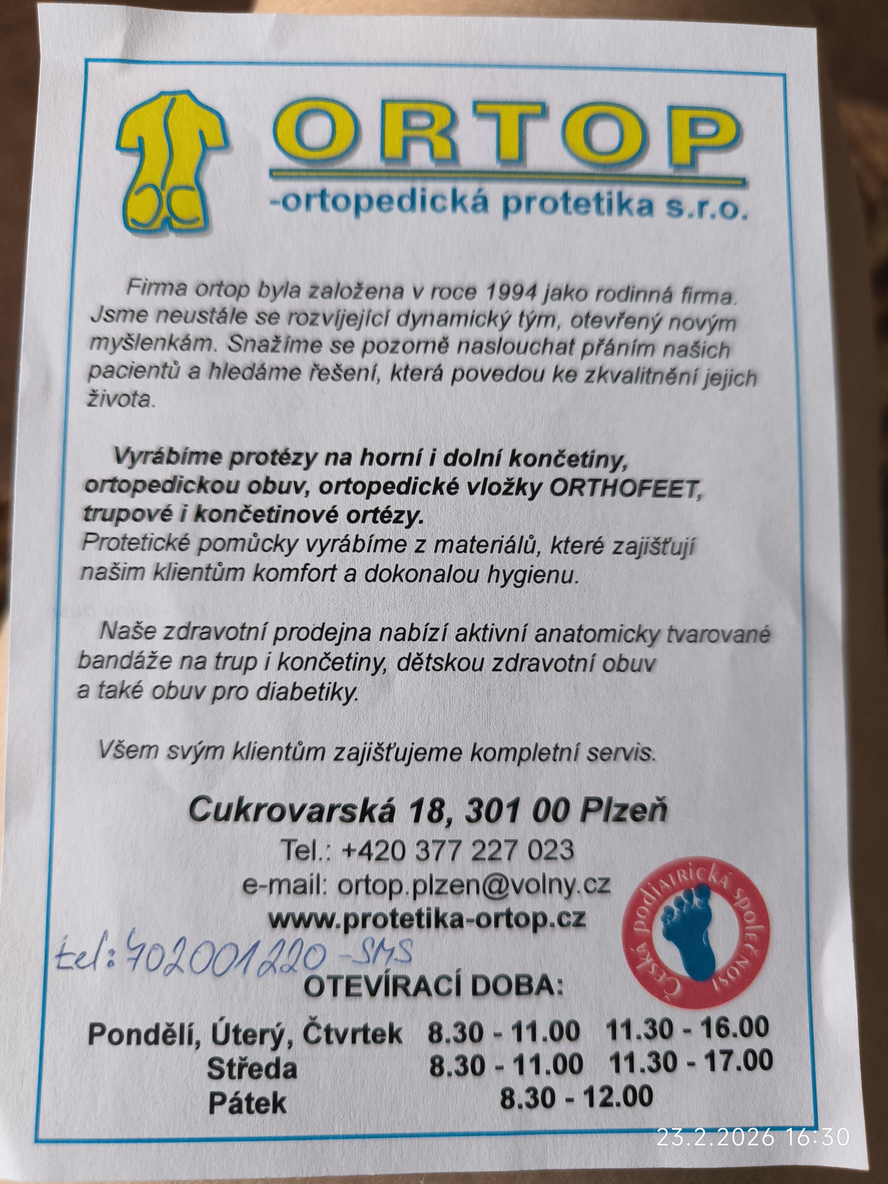 ORTOP - ortopedická protetika, s.r.o. foto 5