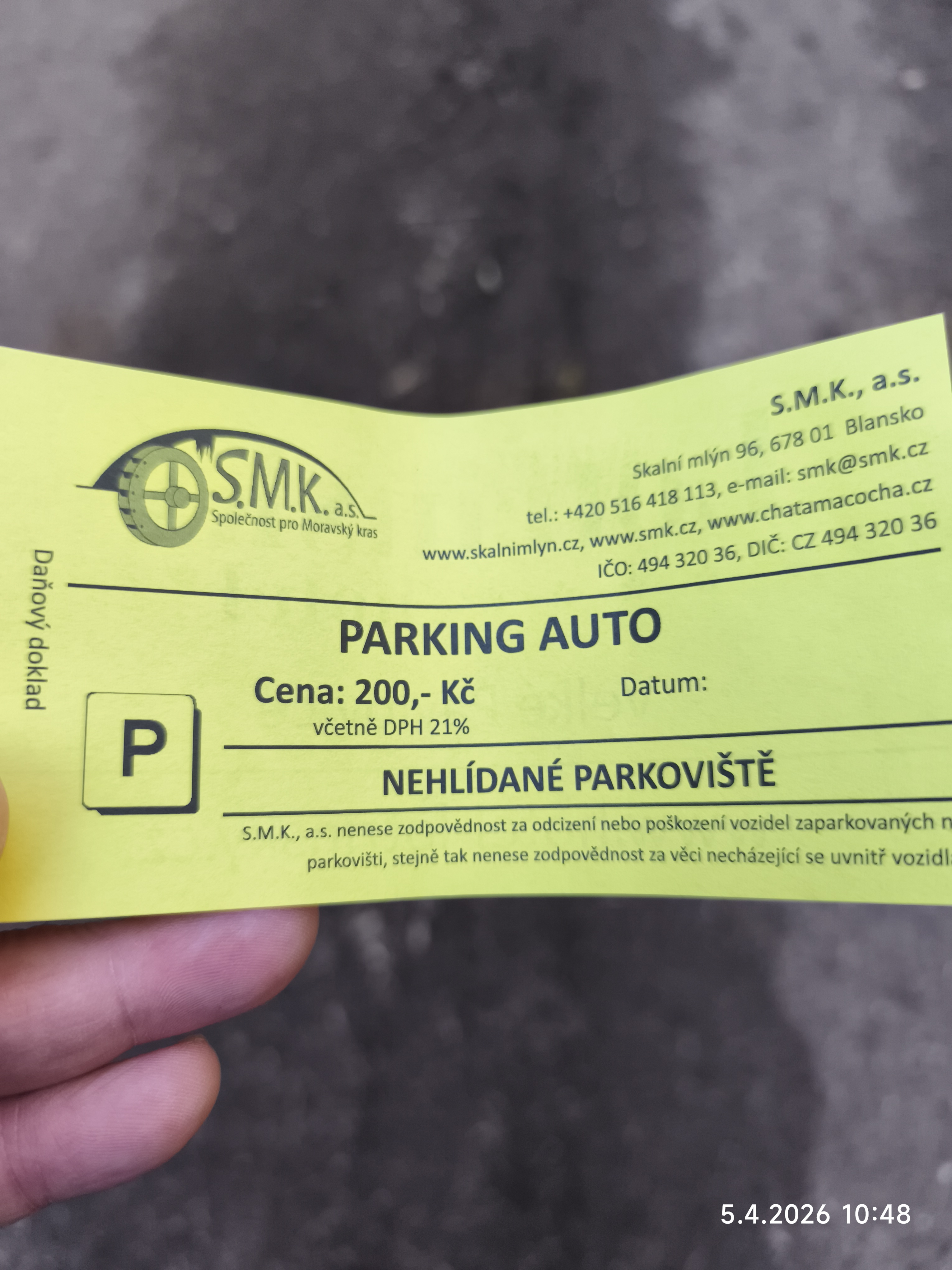 Parkoviště Kateřinská jeskyně foto 2