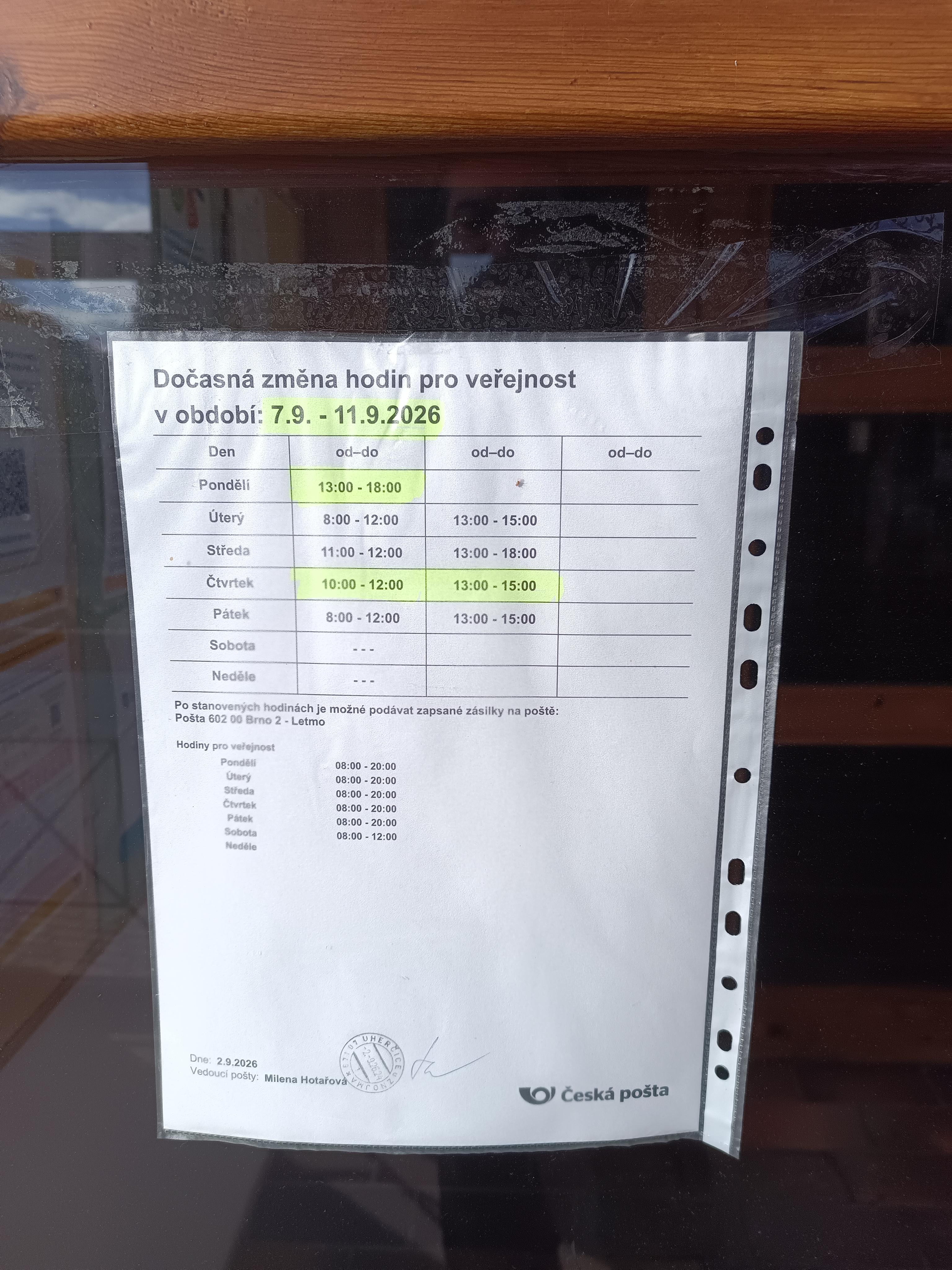 Pošta Uherčice u Znojma foto 3